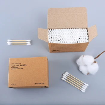 

1000pcs Wood Cotton Swab Cosmetics Permanent Makeup Health Medical Sticks Ear Jewelry Clean Sticks Buds for Ears Nose Cleaning