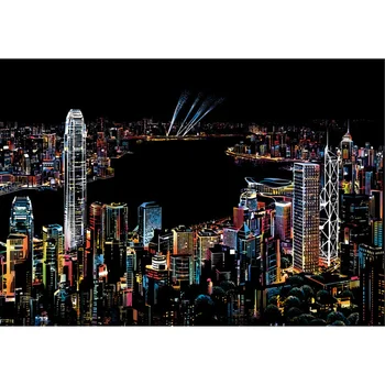 

Adults Children DIY Scratch Paintings Night City Building Art Drawings Gifts Toy Durable And Practical To Use