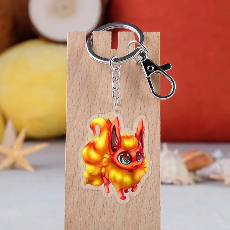 see chart Eevee Monster Мода Манга акриловые брелки мультяшный брелок Подвеска игрушки брелок унисекс коллекция Подарки Новинка - Цвет: see chart