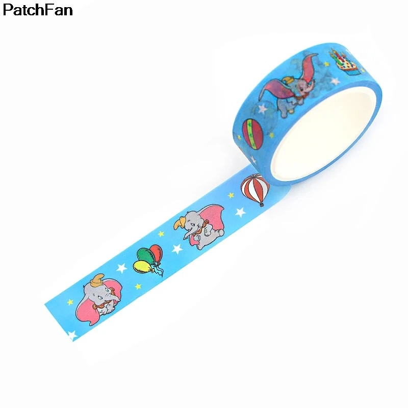 20 шт./лот Patchfan мультфильм Дамбо забавные DIY Скрапбукинг липкий клей Васи бумага маскирующая лента печатные узоры наклейки A2469
