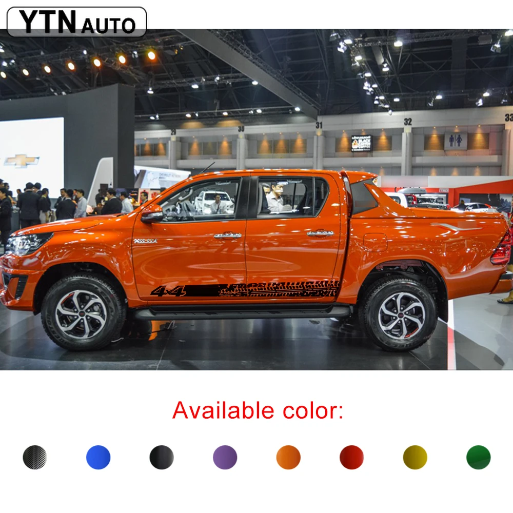 Автомобильные аксессуары 2 шт. Пикап 4x4 Боковая дверь полосатые наклейки