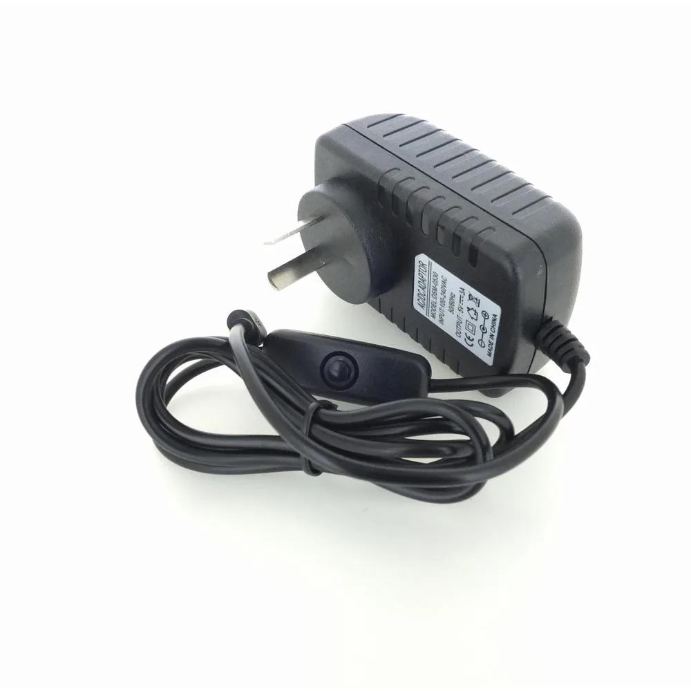 AU Raspberry Pi 4 alimentation 5V 3A адаптер type-c secteur avec interrupteur marche/arrêt EU US AU UK USB-C chargeur pour Raspb - Цвет: AU