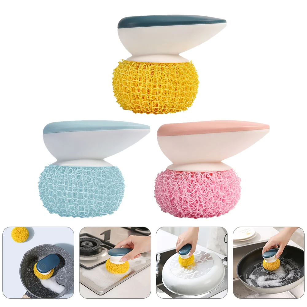 

3PCS Scouring Brush Multi-functional Scouring Balls for Washing Cookware