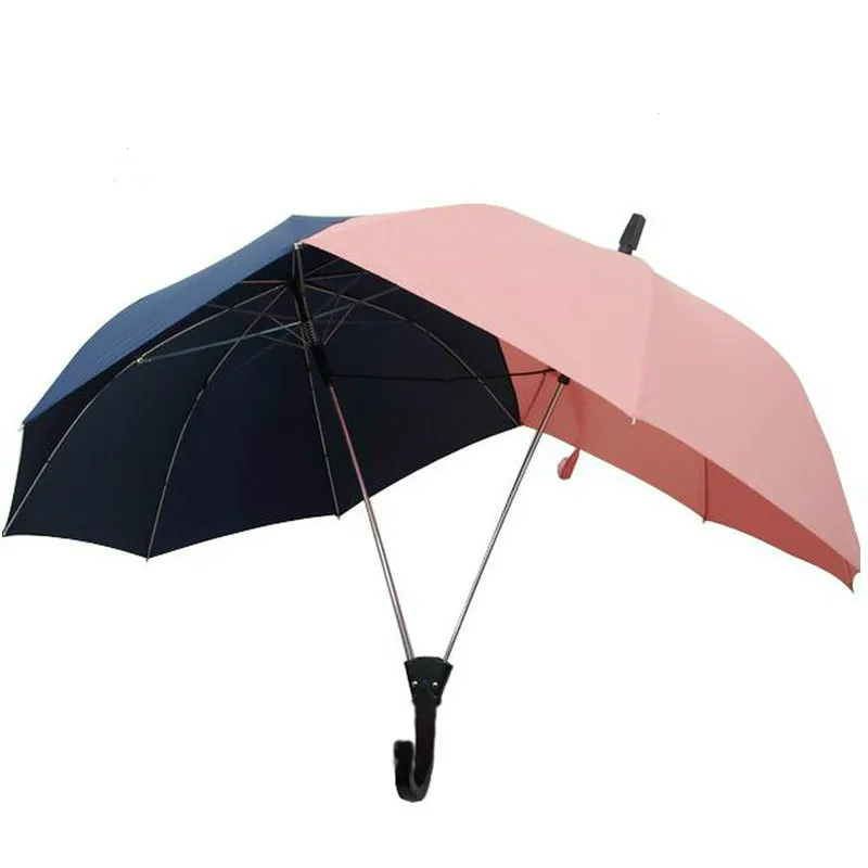 

Double pole couple umbrella semi-automatic high-end women's umbrella double top Siamese men's umbrella two-color gift umbrella