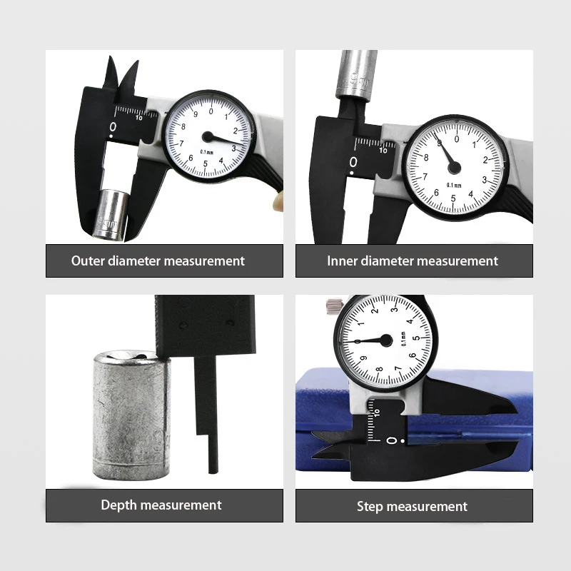Штангенциркули 0-150 мм/0,1 Ударопрочный пластиковый Штангенциркули микрометр измерительный прибор портативный черный и белый