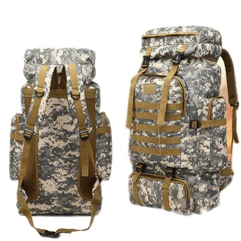 

80L Outdoor Backpack Molle Military Tactical Backpack Rucksack Sports Bag Waterproof Camping Hiking Backpack For Travel