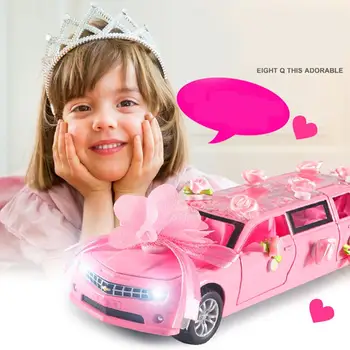 

1:32 Lengthen Wedding Greet Guests Car Model with Light Sound Pull Back Toy