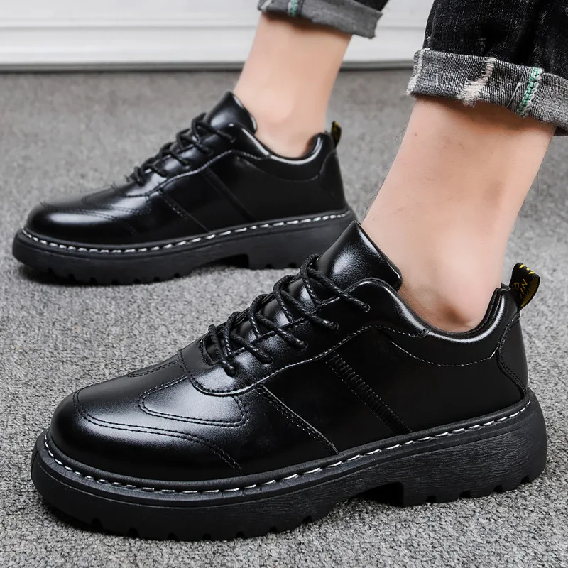

Men Martin Shoes Genuine Leather Man Oxford Shoes Lace Up Men Casual Moccasins Comfortable Fashion Office Footwear Loafers Male