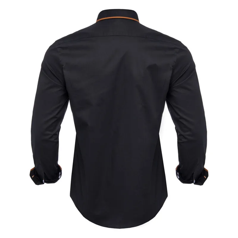 Fashion Men's Shirts Long Sleeve Slim Fit Men's Casual Shirts Formal Dress Shirts Men Clothes Turn-Down Collar N5045