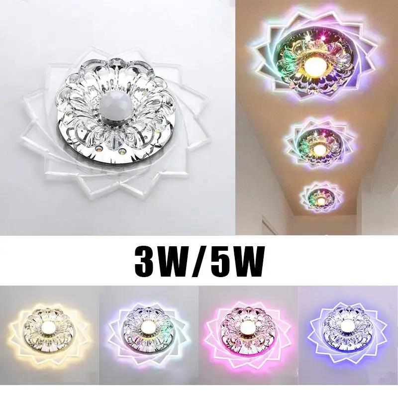 

20cm 3W Surface/Flush Mounted Modern Crystal LED Ceiling Light Fixture Lamp