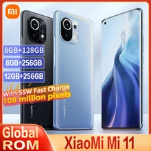 Xiaomi – Smartphone Mi 11, Version globale 5G, Snapdragon 888, caméra 108mp, 55W, Charge rapide, 4600mAh, NFC, écran AMOLED 120HZ