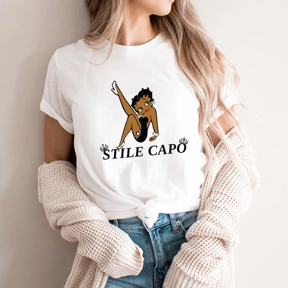 

Cute Girl 100%Cotton Printed Women Tshirt Women's Funny Casual Summer O-Neck Pullovers Short Sleeve Top Gift for Her Holiday Tee