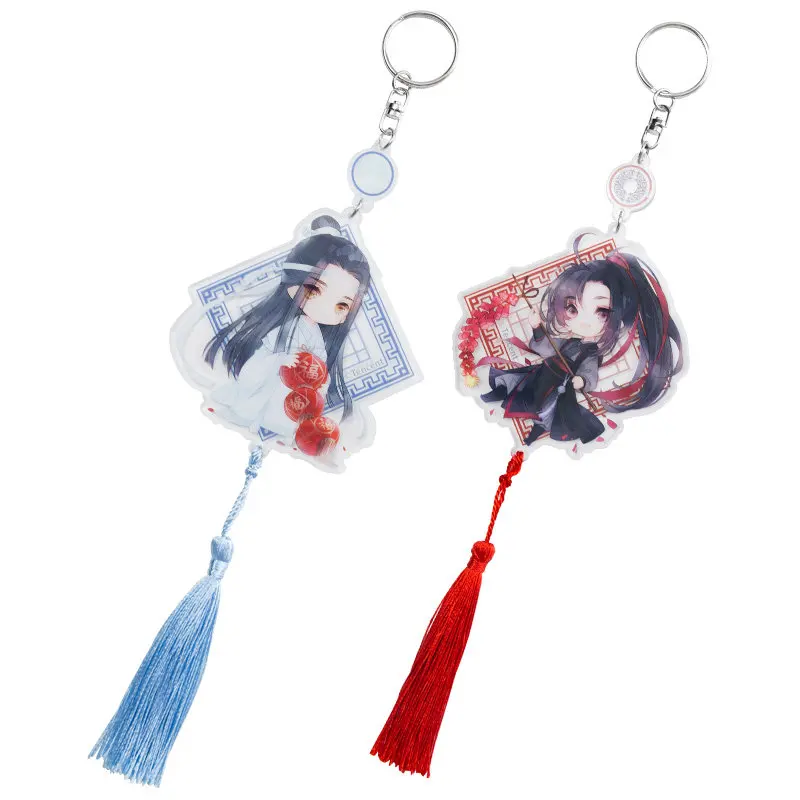 Grandmaster Demonic культивирование акриловой фигуры фигурный брелок Wuxian Wangji косплей брелок-подвеска подарок - Цвет: 2Pcs