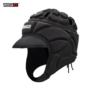 

WOSAWE Profective Helmet Football Soccer Goalkeeper Helmet Sports Head Guard Goalie Roller Hat Fiber motobike Surfing Helmets