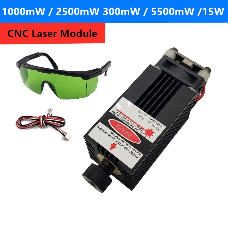 

5500mw 2500mw 15000mW adjustable Blue Laser Module CNC Laser Engraving PWM/TTL Module 3500mw Laser cutter for CNC3018