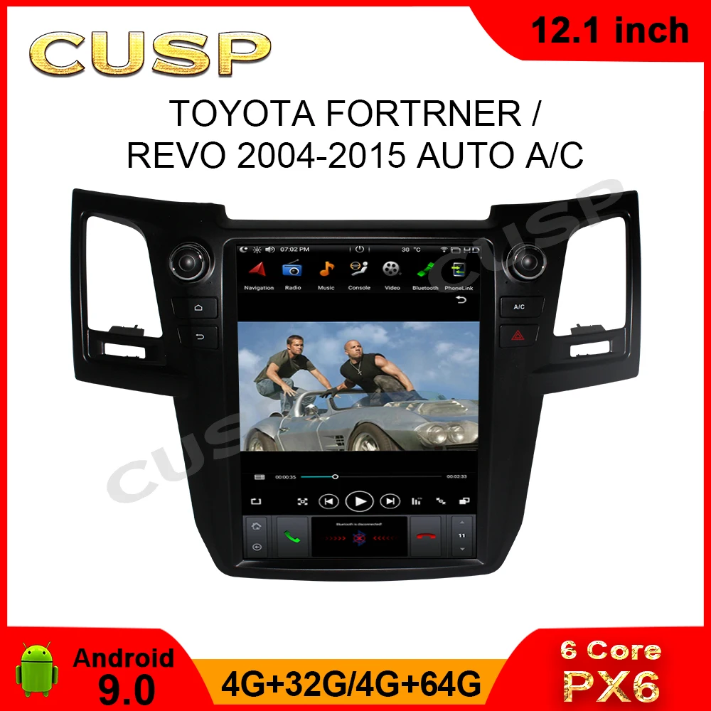 

Car Multimedia Player For TOYOTA Fortuner Android tesla style Screen Audio radio upgrade Stereo px6 autoradio GPS Head unit