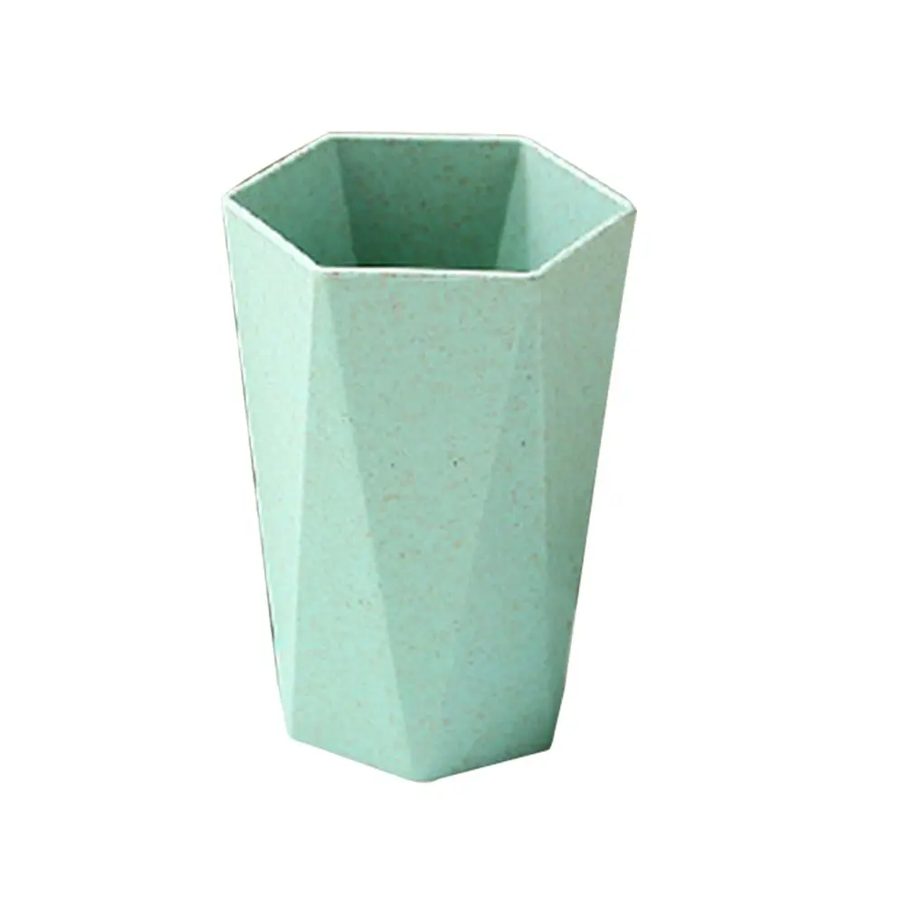 Creative Rhombus Wheat Straw Toothbrush Holder Cup Bathroom Wash Toothpaste Organizer Water Portable for Travel | Дом и сад