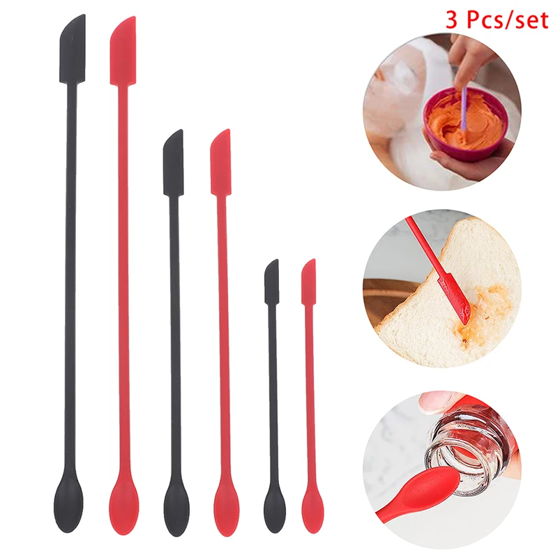3PCS/Set Beaute Cosmetics Bottle Scraper Flexible Silicone Reusable Beauty Kitchen Safe Last Drop Spatula Face Mask Brus | Красота и