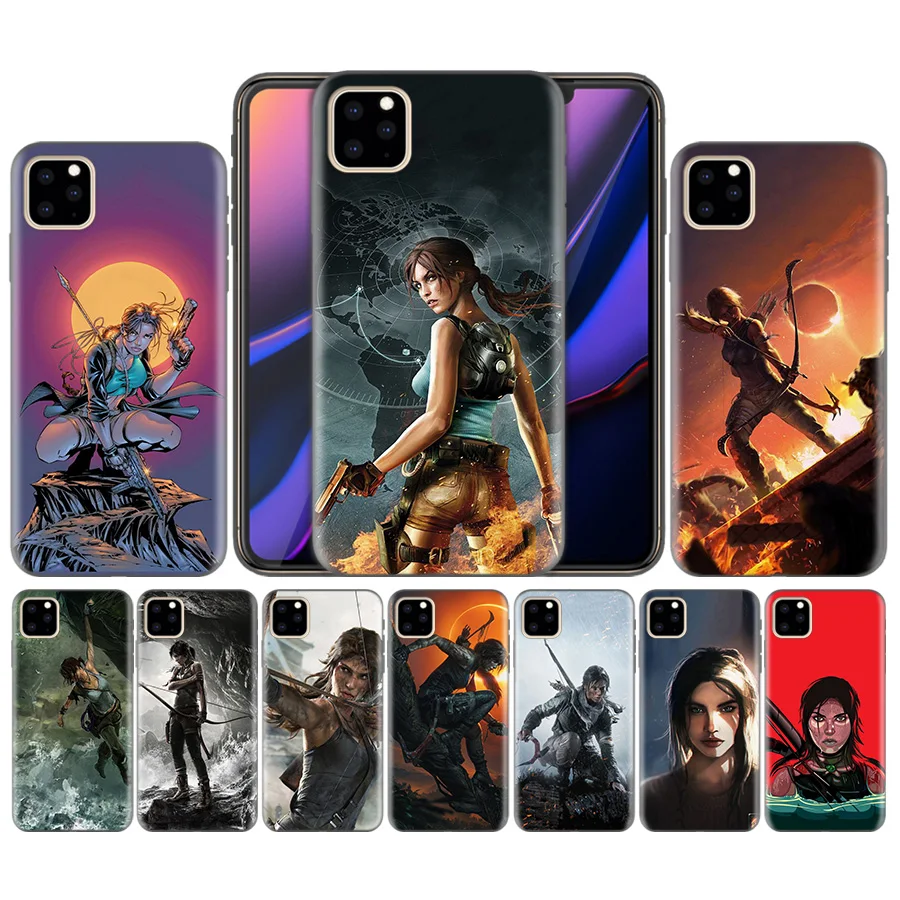 

Lara Croft Tomb Raider Game Silicone Phone Case Cover For iphone XR XS Max X 7 8 6 6S Plus 11 11Pro Max 5 5S 5C SE 7Plus 8Plus