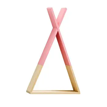 

Nordic Style Baby Wooden Triangle Shelf Lovely Wall Hanging Trigon Storage Book Shelf Home Kids Baby Room DIY Decor Gift 72XD