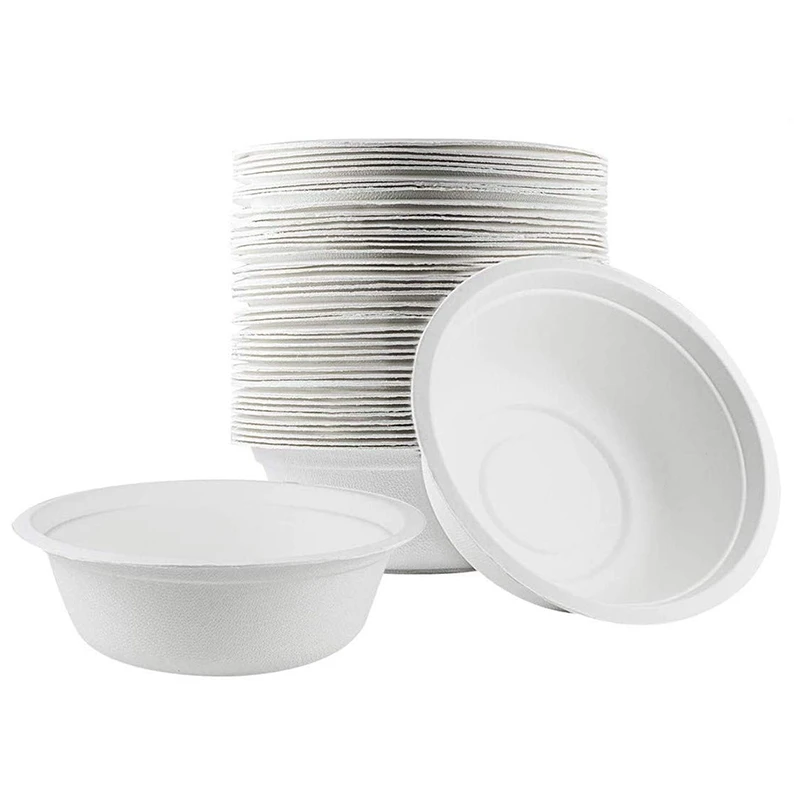 Compostable чаша, натуральная одноразовая бумажная чаша, Экологически чистая биоразлагаемая из бумаги, безопасна для использования в горячей и холодной Microwav