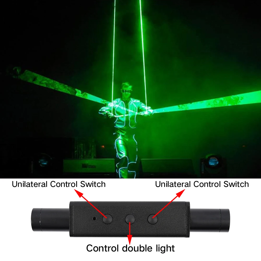 

Mini Dual Direction Green Laser Sword For Laser Man Show Double-Headed Wide Beam Laser Double laser pen Dancing Dj Show