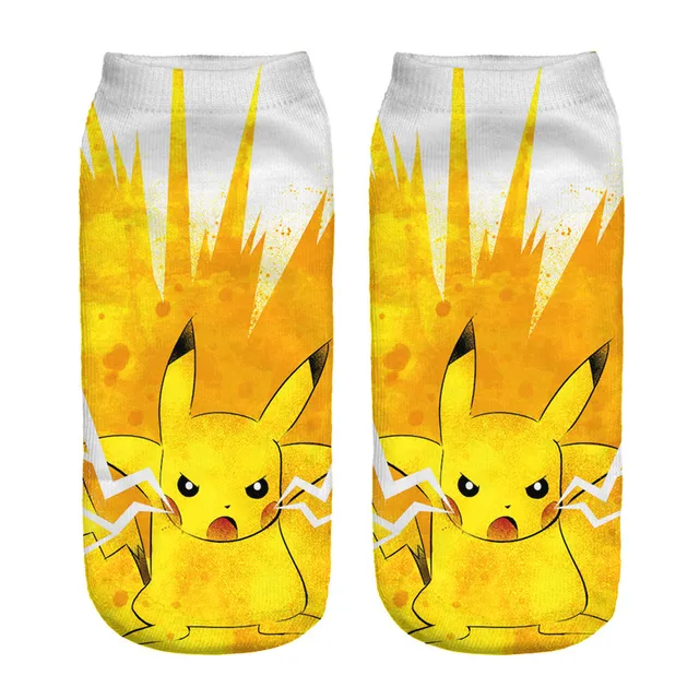 Cute Pokemon Pikachu Figure Cotton Socks Pokemon Squirtle Charmander Bulbasaur Anime Cosplay Men Women Ankle Cotton Socks 18