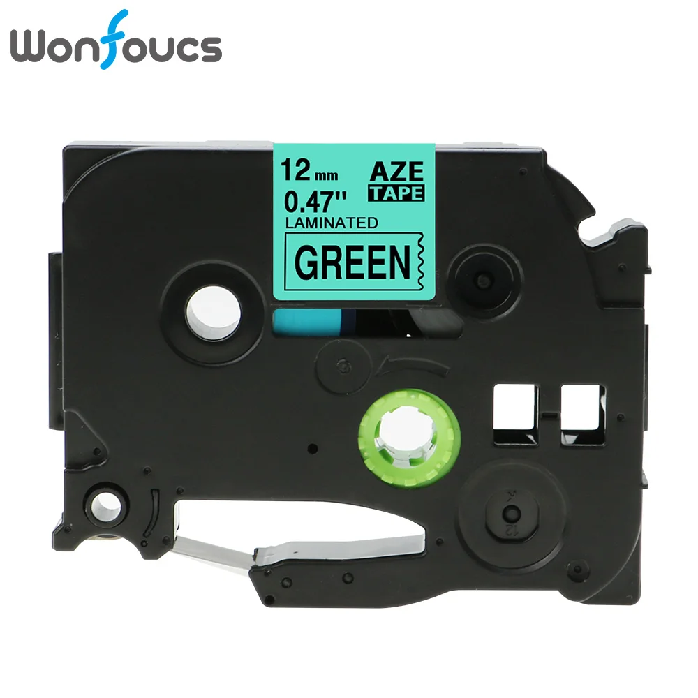 Black on Green Wonfoucs совместимый TZe231 Brother tze ленты tz231 tze-231 tz131 для P-сенсорный принтер PT-D210 12 мм ленты с лейблом этикетки кассеты - Цвет: Black on Green