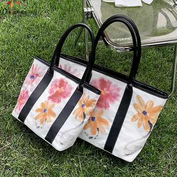 

DORANMI Flower Printed Totes Women's Shoulder Bag 2020 Luxury Brand Designed Big Handbag Female Casual Tote Bolsos Mujer BG725