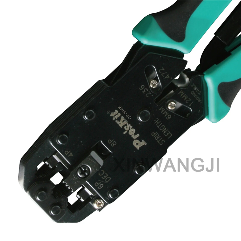 Pro'skit CP-376K 4/6/8P Ratchet телефонной сети терминальный обжим кабельный резак для зачистки многофункциональные плоскогубцы для снятия изоляции
