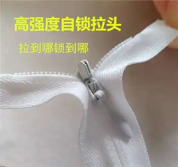 

10pcs/lot 3# YKK Cloth Invisible Zipper 25cm 30cm 35cm 40cm 45cm 50cm 55cm 60cm Black White for Dress Skirt Zippers for Sewing