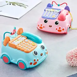 Voiture de dessin animé pour enfants de plus de 3 ans, téléphone, lumière sonore, jeu de Hamster 