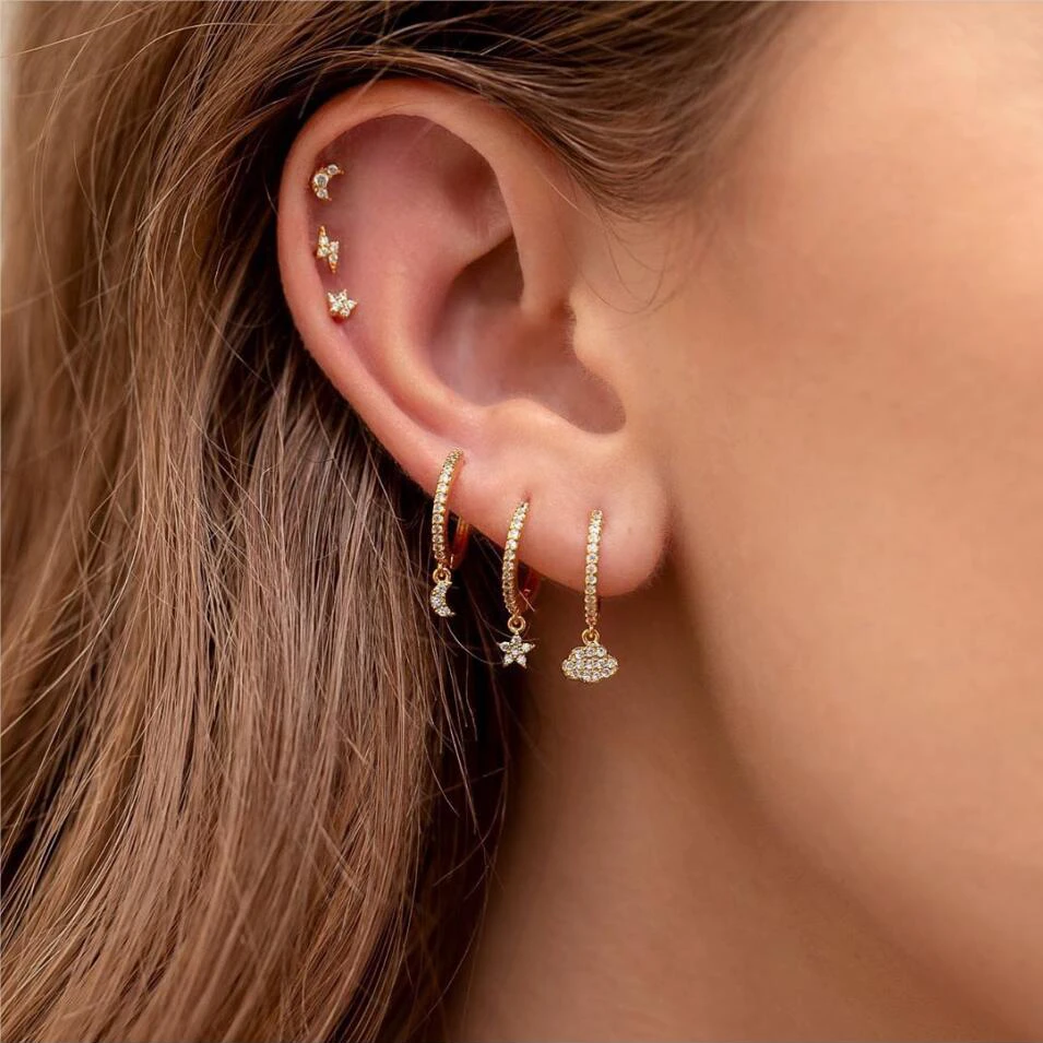 So Chic Jewels 925 Sterling Silver Christmas Necklace and Ear Studs Set So Chic Jewels 925 Sterling Silver Christmas Necklace and Ear Studs Set