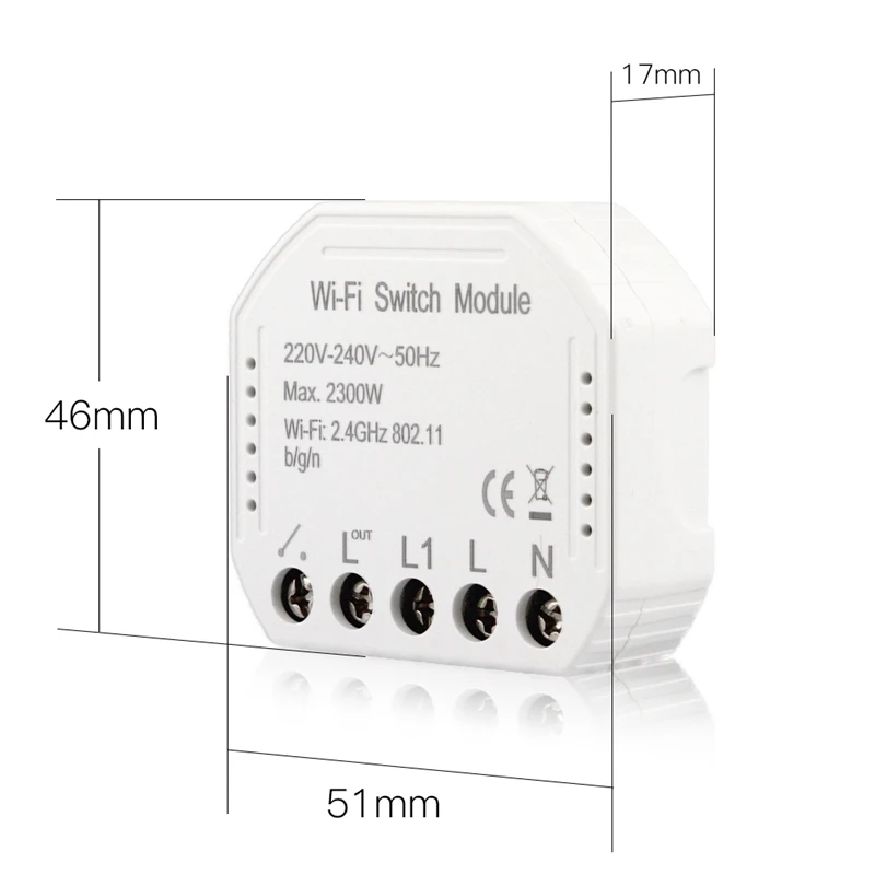 2 шт Wifi умный светильник переключатель Diy выключатель модуль Smart Life/приложение Tuya пульт дистанционного управления, работает с Alexa Echo Google-Home