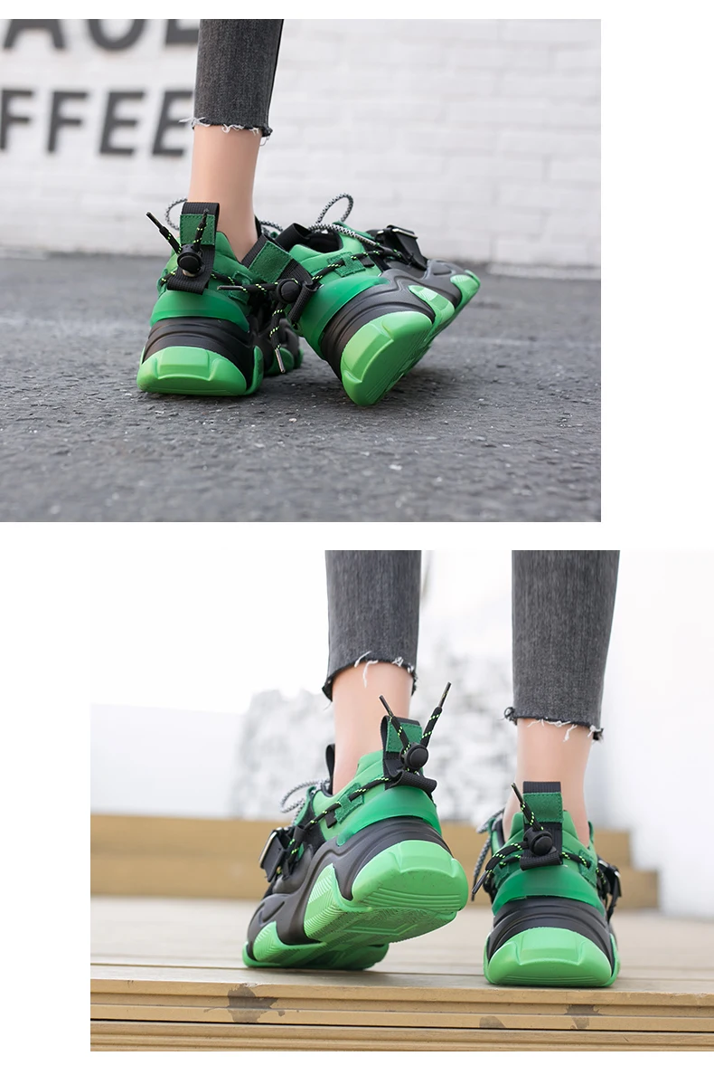 Женская обувь на толстом каблуке; Повседневная дышащая Спортивная обувь на шнурках; женская Вулканизированная обувь; обувь для пеших прогулок и бега