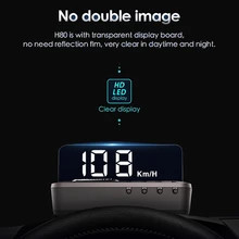 Miroir HUD de voiture affichage tête haute OBDII, projecteur de jauge, alarme de survitesse, tension, moniteur de température de l'eau, compteur de vitesse