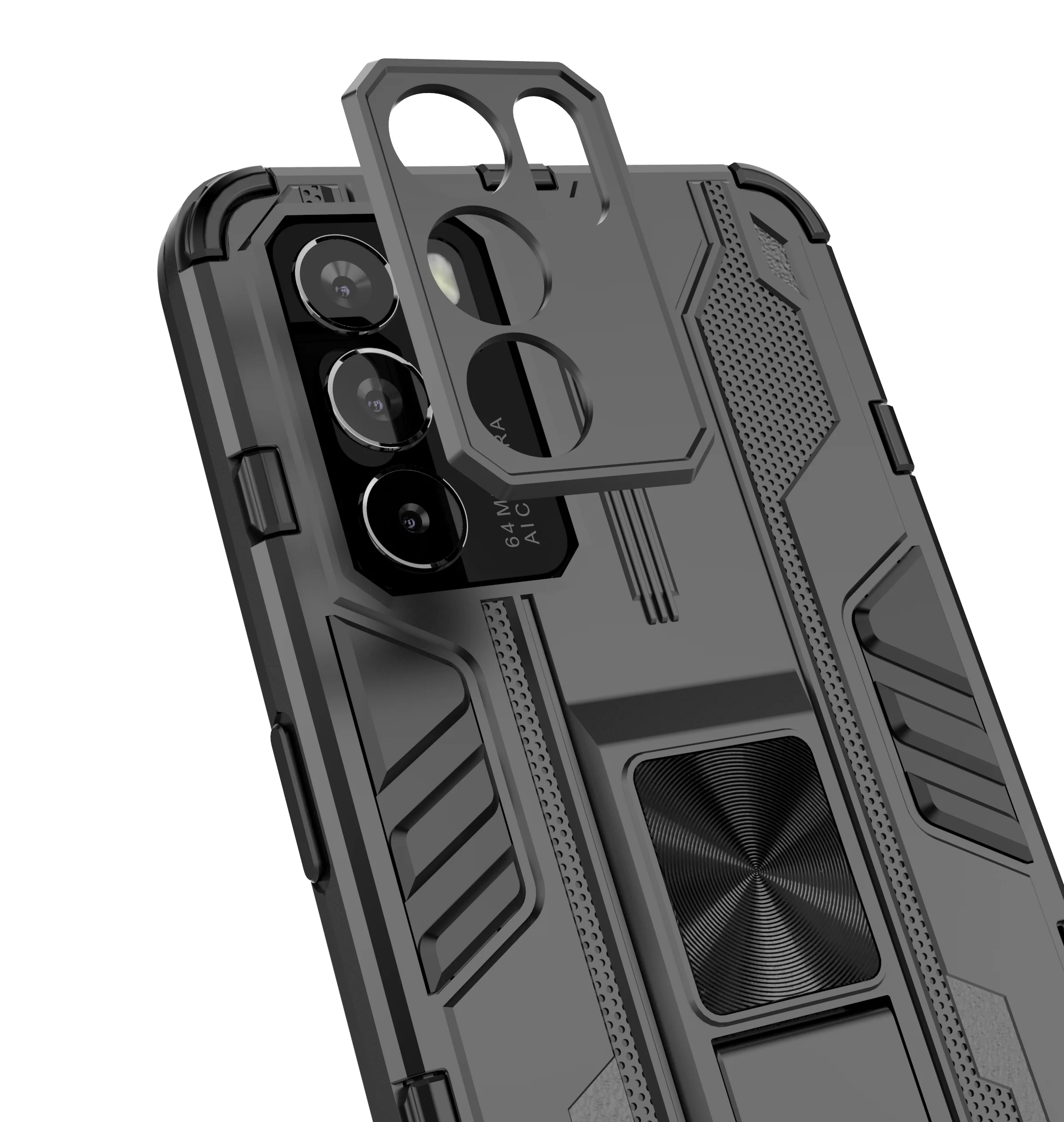 Armor Metal Magnetic Phone Case For Oppo Reno Find F19 X3 5Z 5G K9 4G Lite 5F 6 Pro Plus 5  Invisible Bracket Protector PC Cover