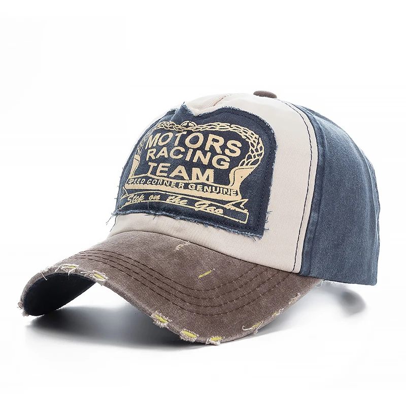 Высокое качество мыть хлопок повреждения бейсбольная кепка мотор Snapback шляпа хип хоп папа головные уборы для мужчин и женщин шлифовальные многоцветные кости