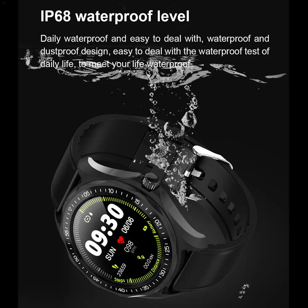 Для SENBONO S09 Смарт-часы мужские Круглый сенсорный экран IP68 Водонепроницаемый напоминание о звонках Смарт-часы Пульс кровяное давление