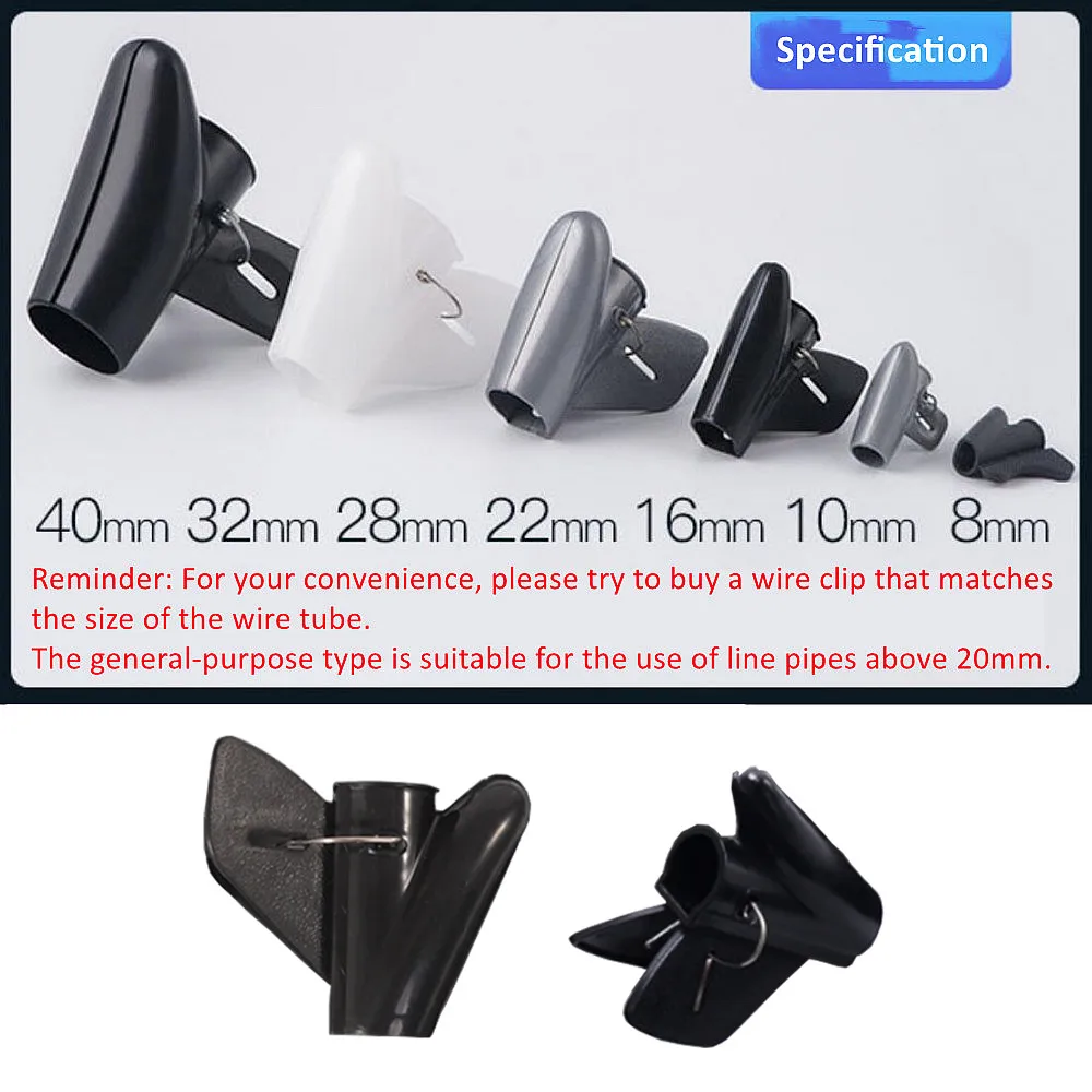 Cable Organizer 1pcs 8/10/16/22/28/32/42mm Line Organizer Wire Clamp Spiral Wrap Winding Cable Clip