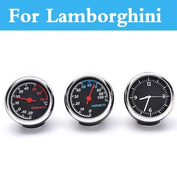 

Car Digital Thermometer Hygrometer Clock Watch For Lamborghini Murcielago Reventon Sesto Elemento Aventador Veneno Gallardo