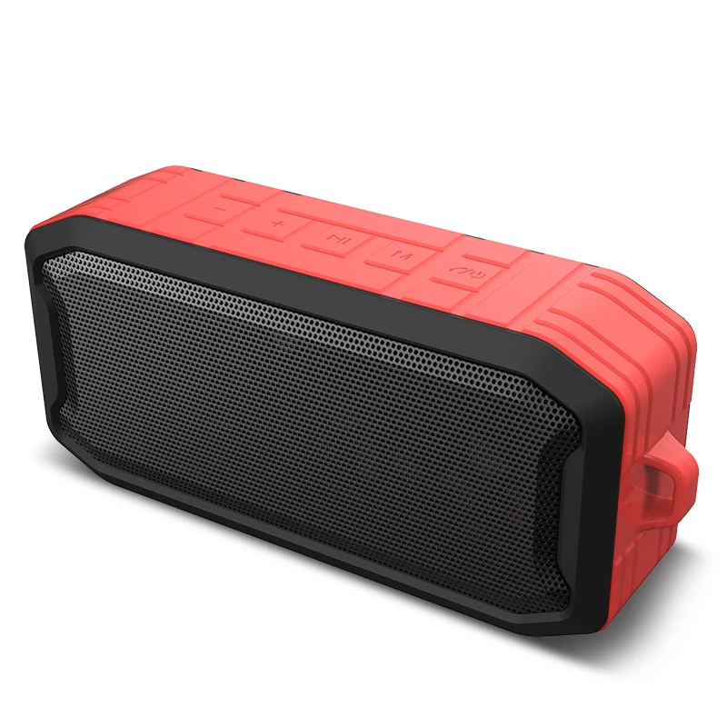 Беспроводной Bluetooth открытый динамик IPX7 водонепроницаемый анти-падение Портативный Сильный HiFi бас качество динамик Поддержка U диск/TF/Aux - Цвет: Красный