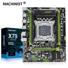 Machinista x79 turbo placa-mãe lga2011 suporte ddr3 memória ecc xeon e5 v1 v2 processador pci-e nvme m.2 x79 v2.82 placas-mãe