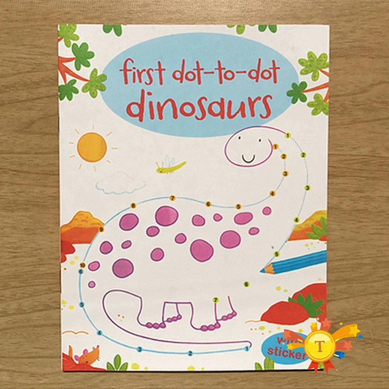 Dinosaurs2 Милые наклейки книги сцена Рисунок мультфильм стикеры для книг детские английские раскраски картинки книги с наклейками подарки на день рождения - Цвет: Dinosaurs2