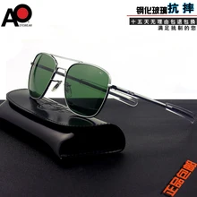 Ao 8052, мужские солнцезащитные очки, пилот, очки для вождения, американская армия, военные, 0, птическая авиация, солнцезащитные очки, прямоугольные, oculos masculino