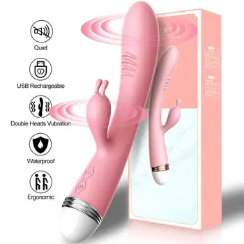 Strong Dildo Vibrator G-Spot Rabbit Vibrator Clitoris Stimulator Vaginal Massager Sex Toys for Women Female Masturbation 1