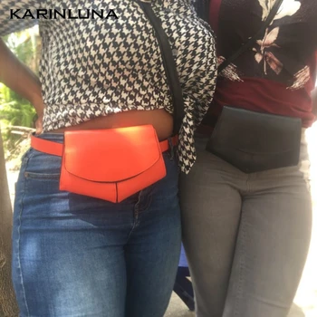 

Karinluna 2020 New fashion Pack Women Waist Belt Bag Vintage Waist Bags Girl Bum Pouch Phone Leather Chest Packs