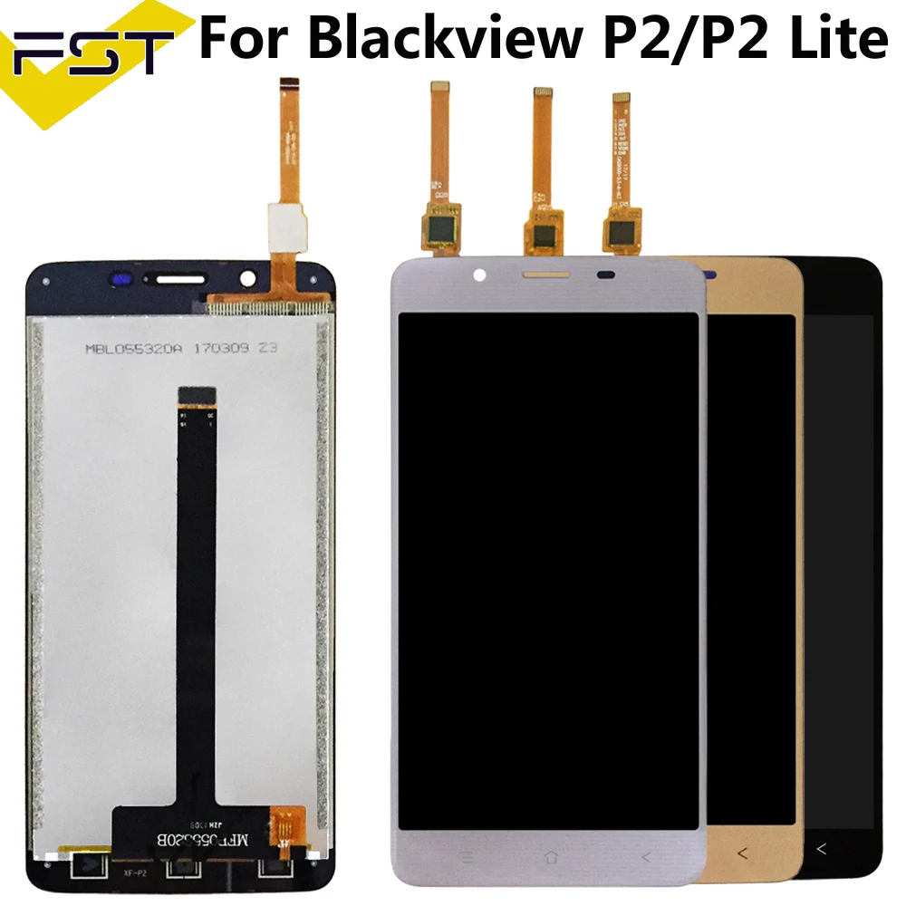 Beste 100% Getest Goed Voor Blackview P2 P2 Lite Lcd scherm En Touch Screen Digitizer Vergadering 5.5 \