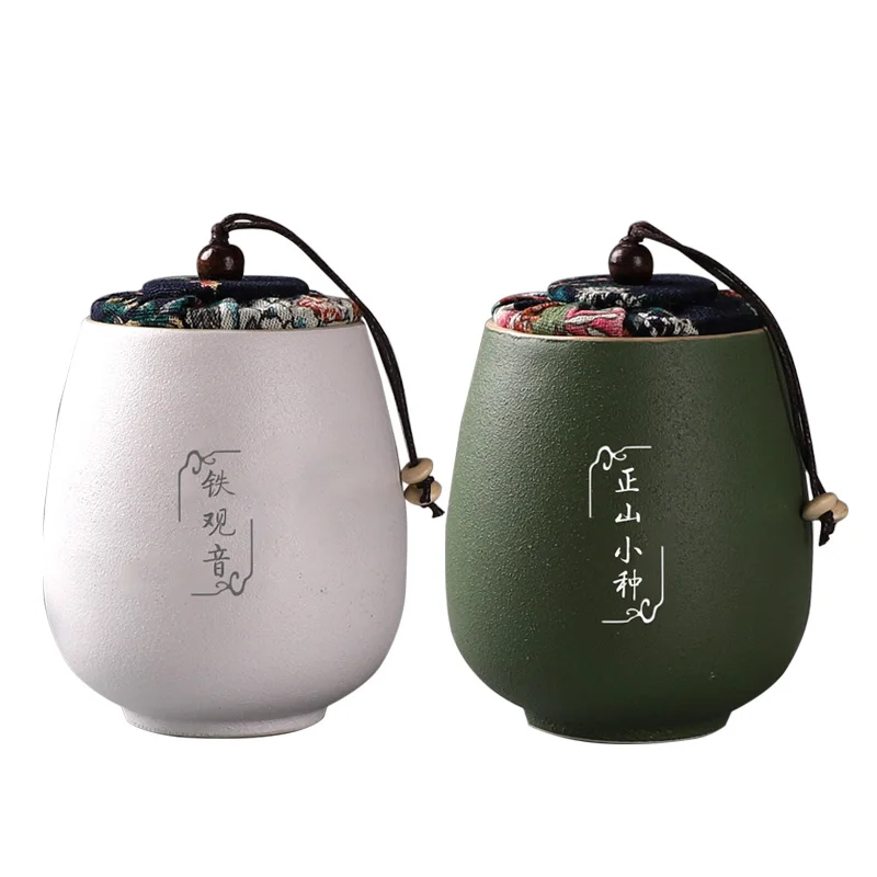 Tea Jar Ceramic Sealed Storage Box Tieguanyin Puɾr Holder Canister Caddies Teaware Accessories Container Caddy Crafts | Дом и сад