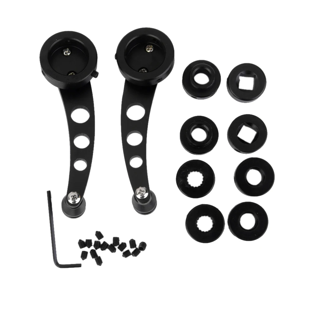 Universal Car Auto Window Winder Kit Crank Door Glass Handle Aluminium Black
